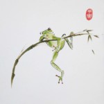 Frosch sumi-e