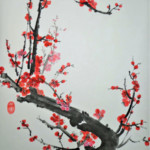 Winterpflaume sumi-e